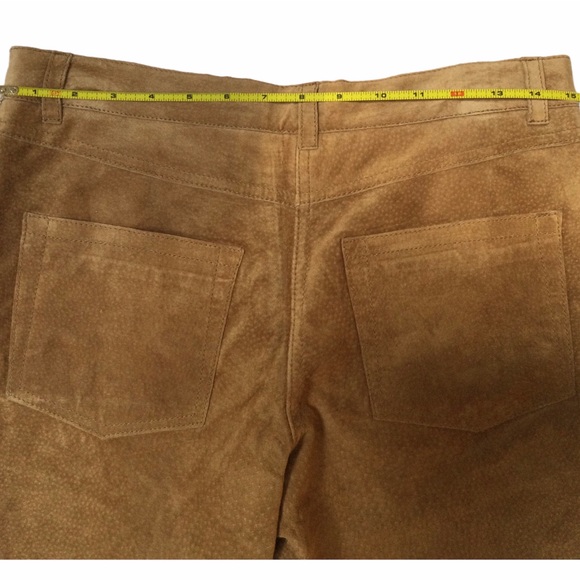 Isaac Mizrahi Tan Spring Suede Bootleg Pants, Perfect Mid Season, Sz 8 NWT - Picture 7 of 16